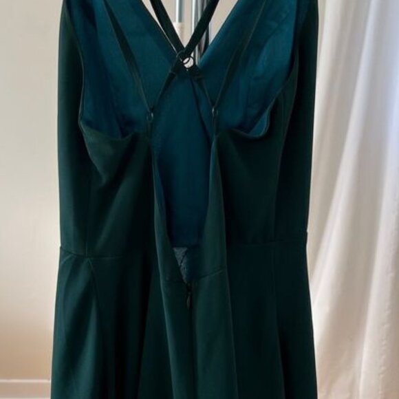 Dark Green Mini Dress - Picture 2 of 4